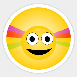 funny design smiling face Sticker